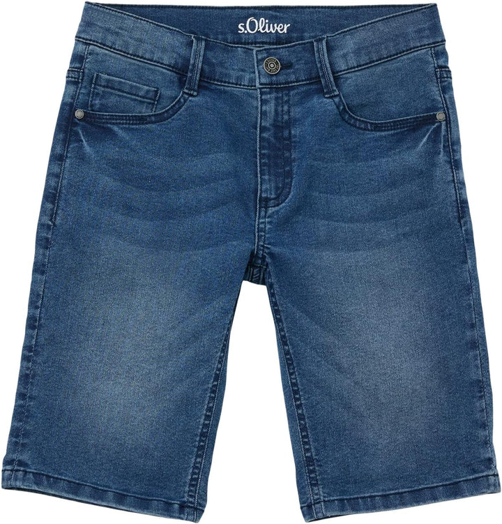 s.Oliver Jungen Jeans Bermuda, Seattle Slim Fit 140 Blau 55z4, 140 Blau 55z4