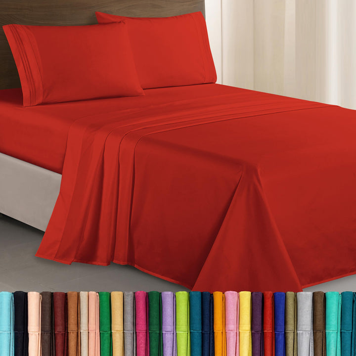 Elegant Comfort TM Luxuriöses Bettwäsche-Set, ägyptische Fadenzahl 1500, Bestickt, hochwertig, Hotel
