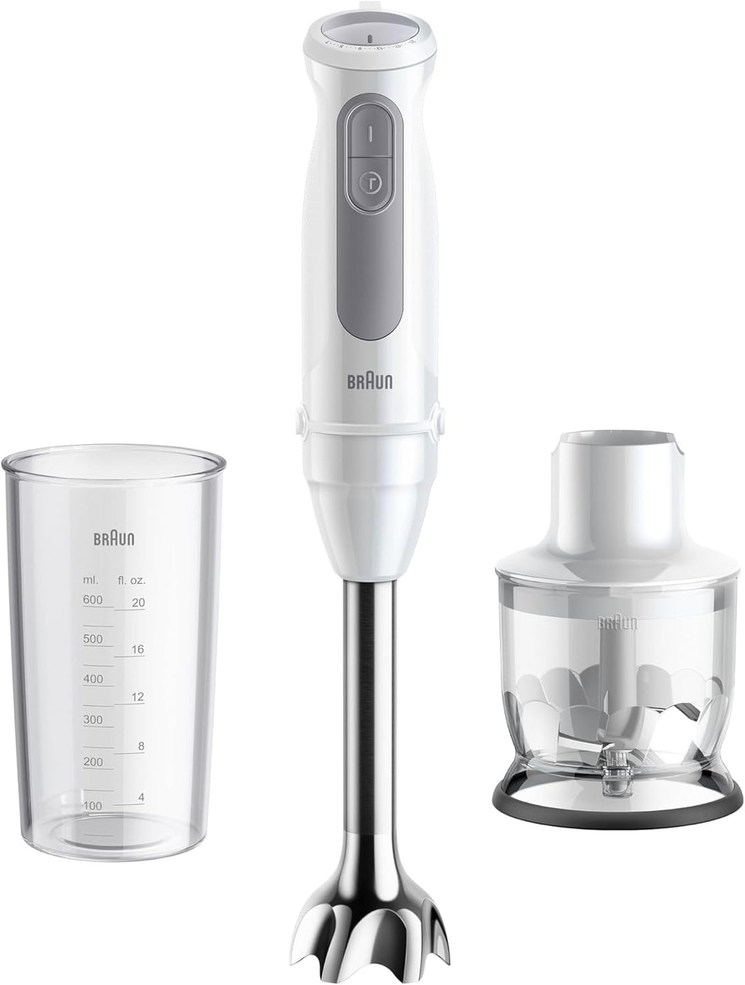 Braun Stabmixer MultiQuick 5 MQ50201M, PowerBell Plus Technologie, 21 Geschwindigkeitsstufen+Turbo,