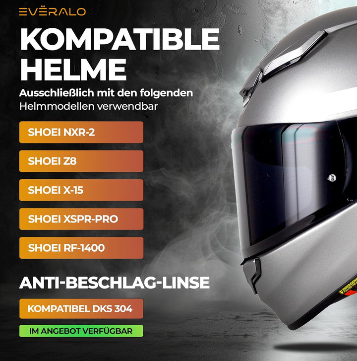 Visier Kompatibel Mit Shoei Nxr 2 - Z8 - Xspr Pro - X15 - Cwr F2 – Pinlock-Ready Helmvisier (Dark Sc