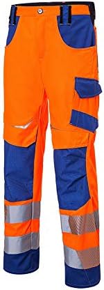 KÜBLER REFLECTIQ Warnschutzhose warnorange, Grösse 94, Herren-Arbeitshose aus Mischgewebe, Arbeitsho