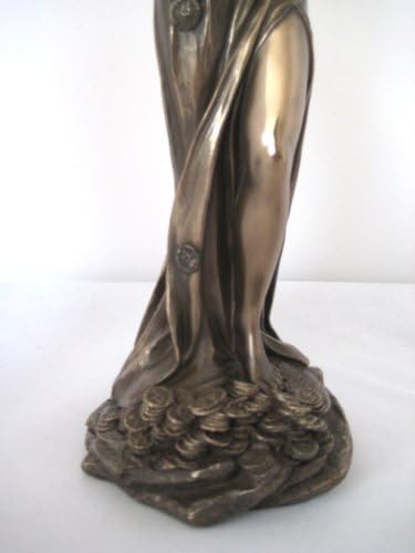 Römische Göttin Fortuna mit Füllhorn bronziert Figur Glück