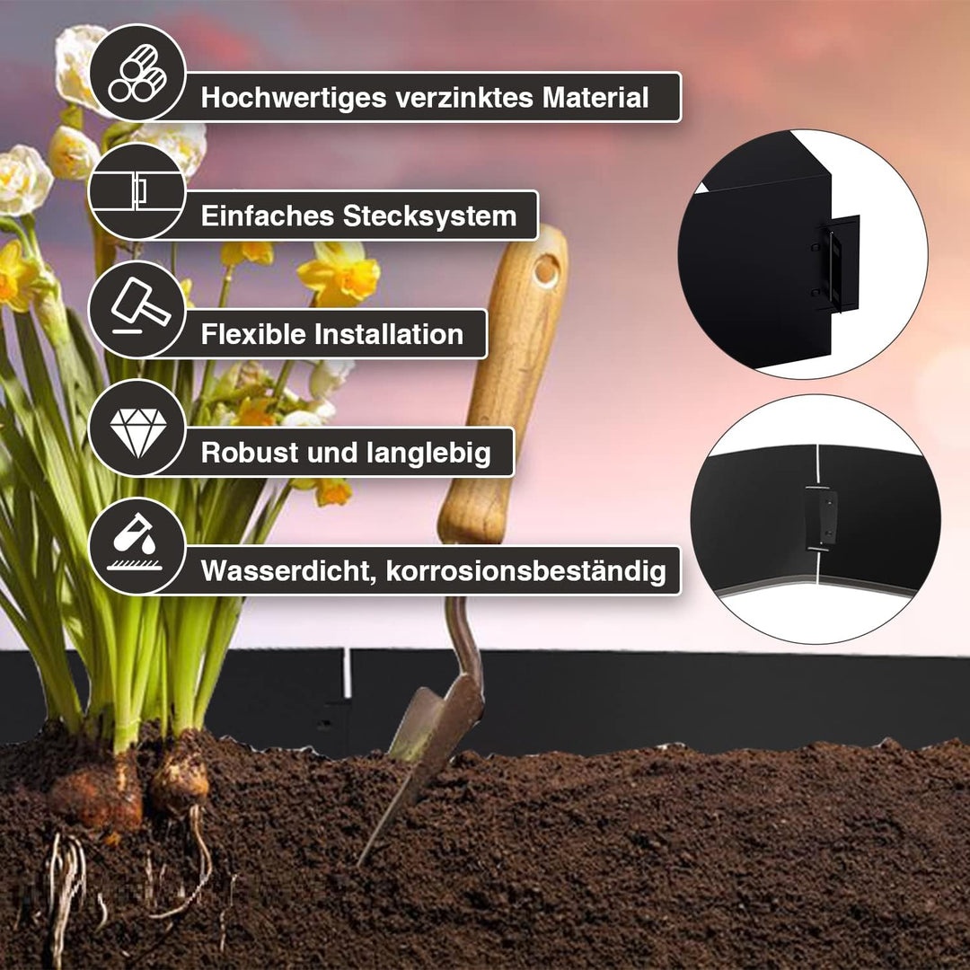 Sonnewelt Rasenkante Metall Beetumrandungen Rasenkante Verzinkt Blumenbeet Umrandung Rasenkantenblec