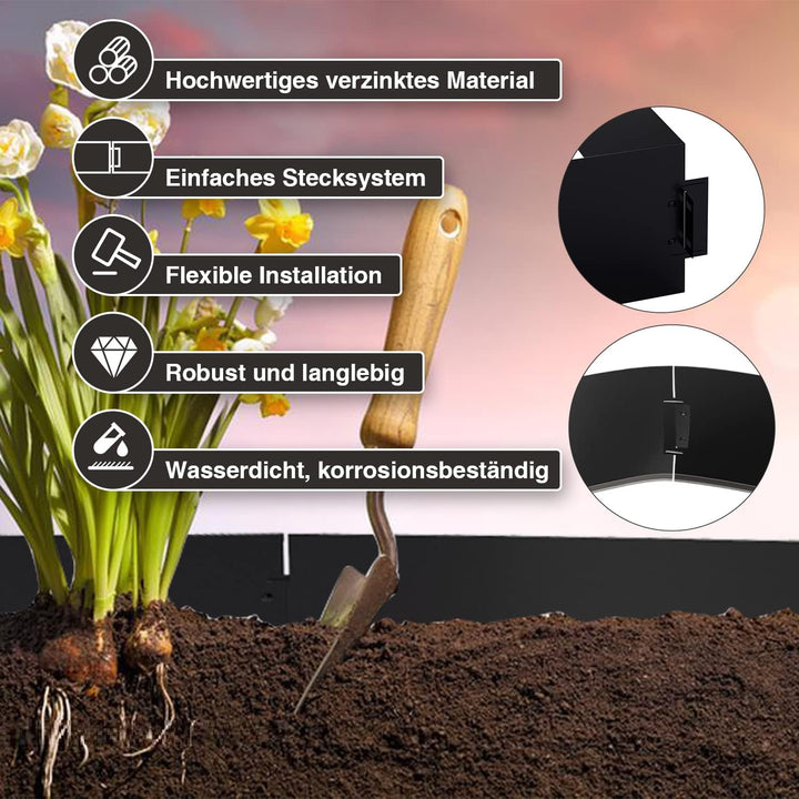 Sonnewelt Rasenkante Metall Beetumrandungen Rasenkante Verzinkt Blumenbeet Umrandung Rasenkantenblec