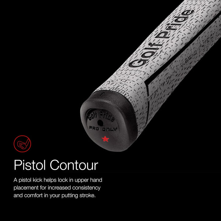 Golf Pride Pro Only Cord Red Star 72 cc Puttergriff, Grau