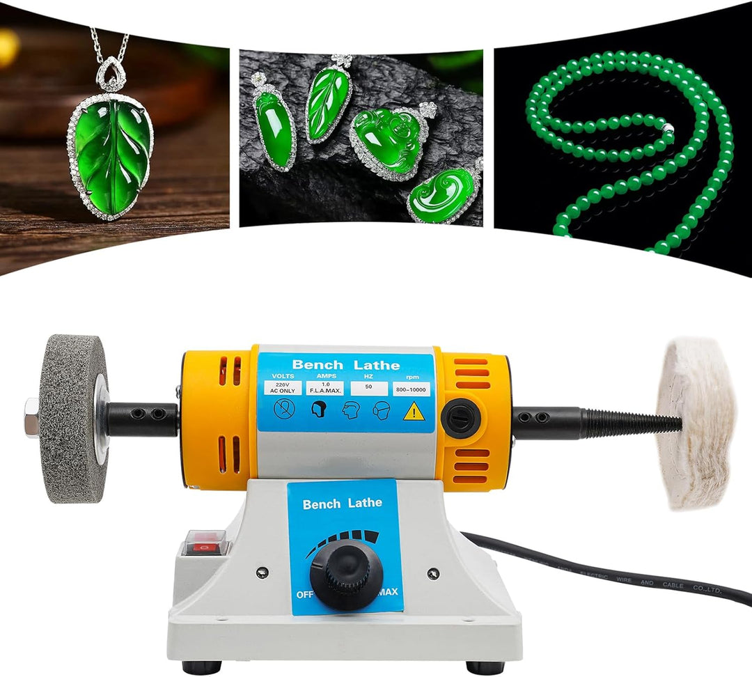 Poliermaschine Schmuck 320 W Elektrische Schleifmaschine Tischpolierer 800-10000 rpm Tisch Poliermas