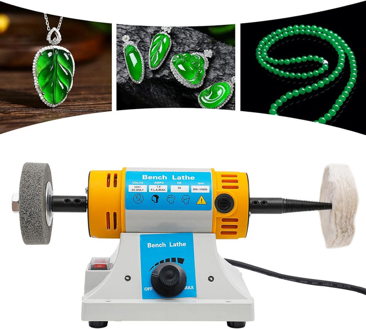 Poliermaschine Schmuck 320 W Elektrische Schleifmaschine Tischpolierer 800-10000 rpm Tisch Poliermas