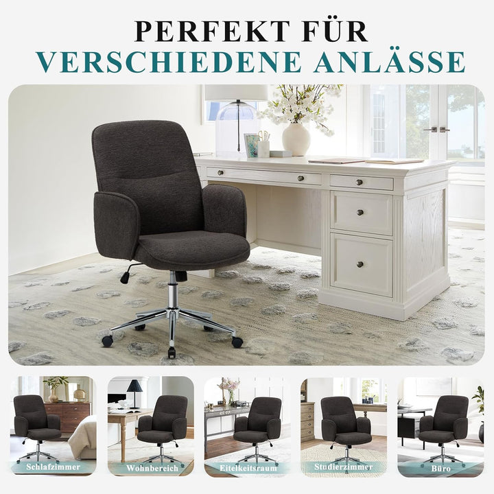 COLAMY High Back Shell-förmigen Bürostuhl, Moderne ergonomische Home Computer Schreibtischstuhl mit