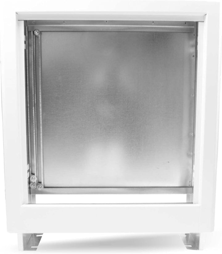 Verteilerschrank Zentrale Fussbodenheizung 4-6 Anschlüsse Einbaugehäuse aus Weiss pulverbeschichtete