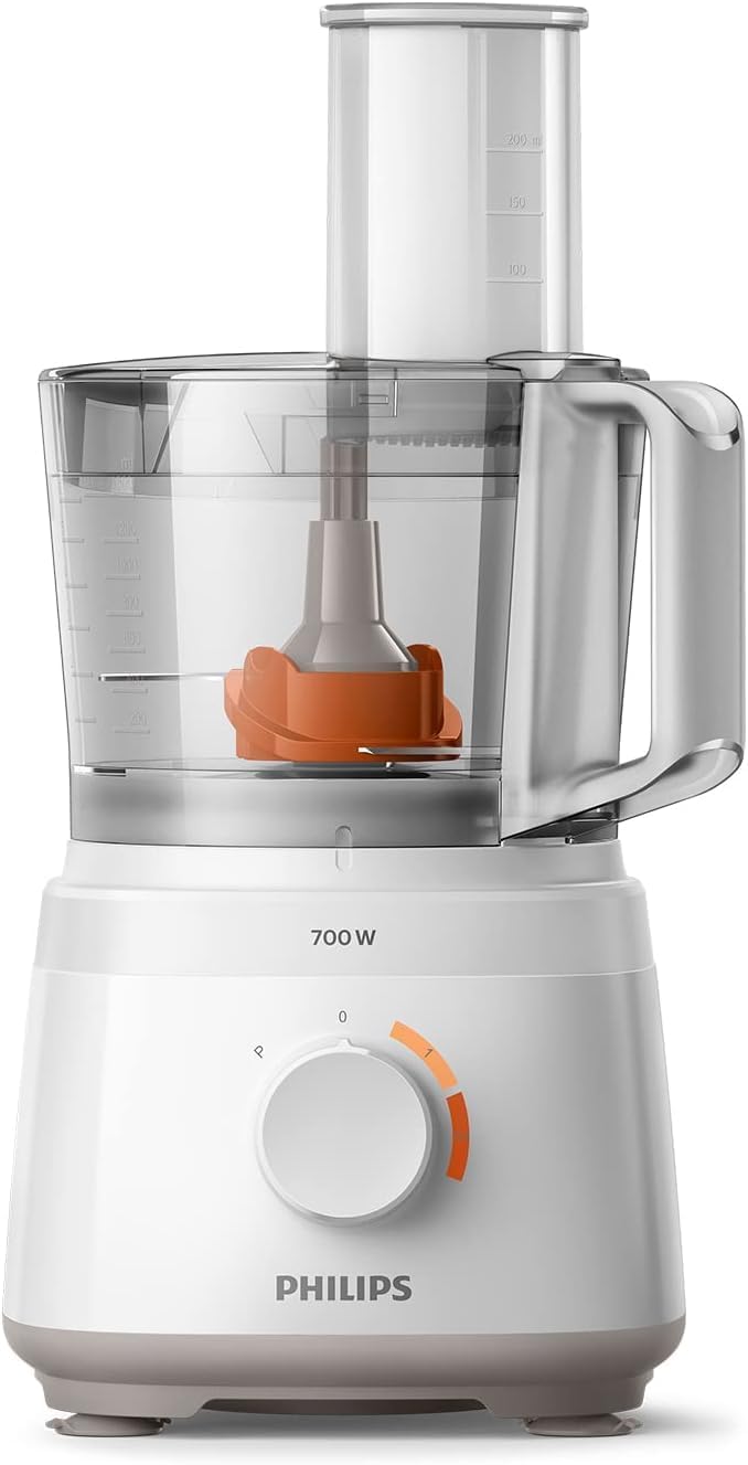 Philips HR7310/00 Küchenmaschine Daily Collection (700 W, 16 Funktionen, 2L Füllkapazität, 2-in-1 Sc