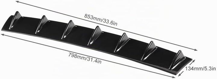 Qiilu Auto Heckstossstange Spoiler,Heckspoiler Shark Fin Diffusor Universal Spoiler Auto Heckstossst