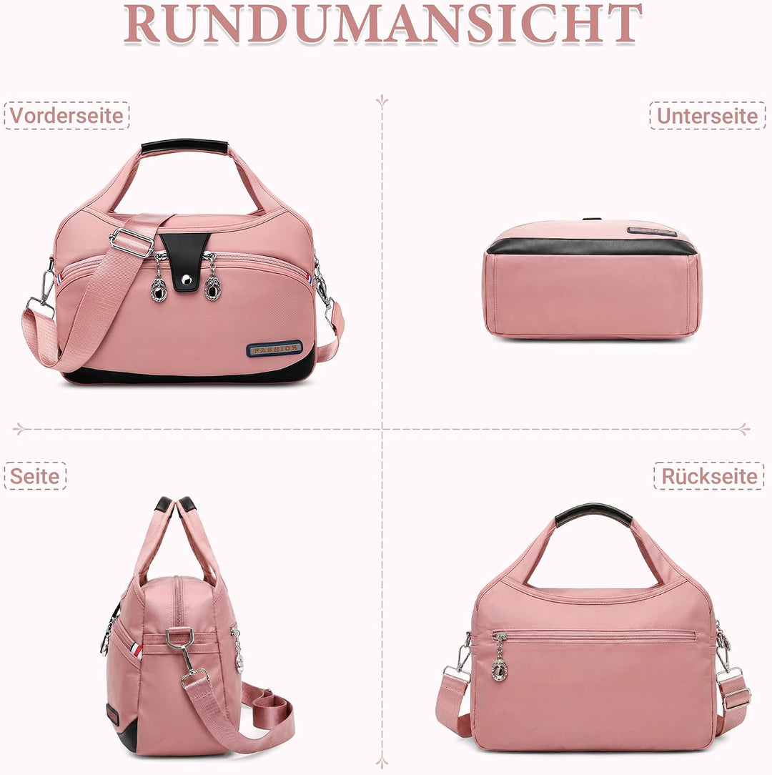 DIRRONA Damen Umhängetasche Multi Pocket Crossbody Bag Schultertaschen Leicht Handtasche Waterproof