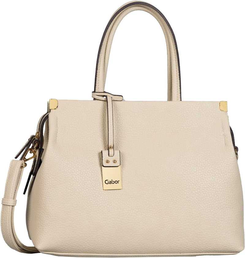 Gabor bags Gela Damen Shopper Umhängetasche Reissverschluss Beige 35 x 13,5 x 24 Beige, 35 x 13,5 x