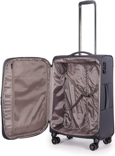 Stratic Strong Koffer Weichschale Reisekoffer Trolley Rollkoffer Handgepäck, TSA Kofferschloss, 4 Ro