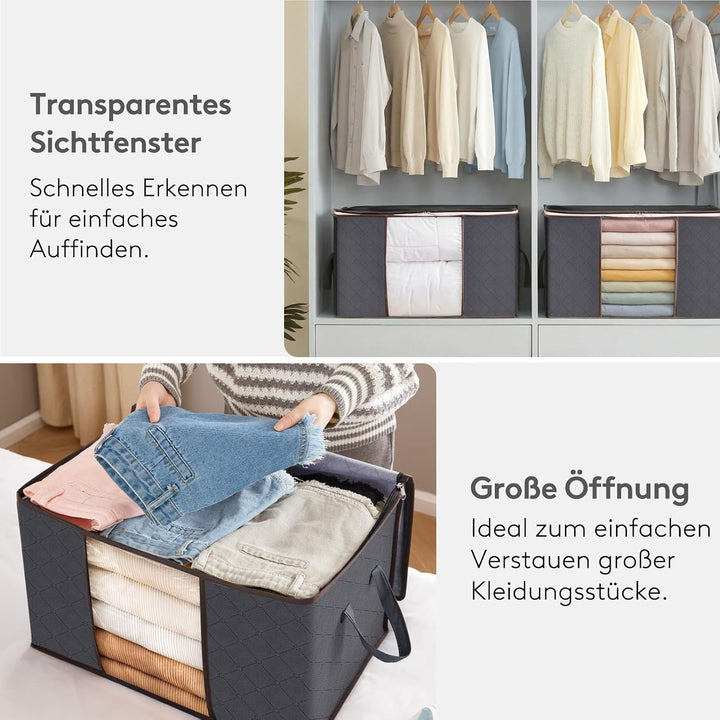 Lifewit 60L Aufbewahrungstasche Gross, Schrank Organizer Set 4 Stück 4 60L, 4 60L