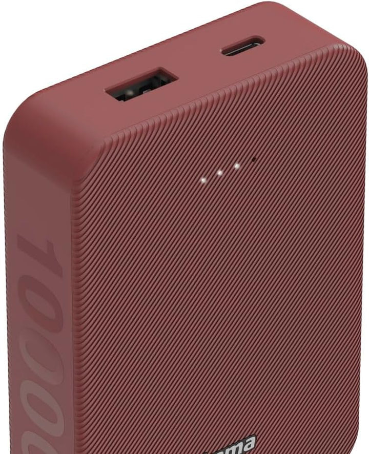 Hama Powerbank Colour 10 10000mAh (externer Akku mit 1x USB C + 1x USB A, Power Pack Zertifiziert, L