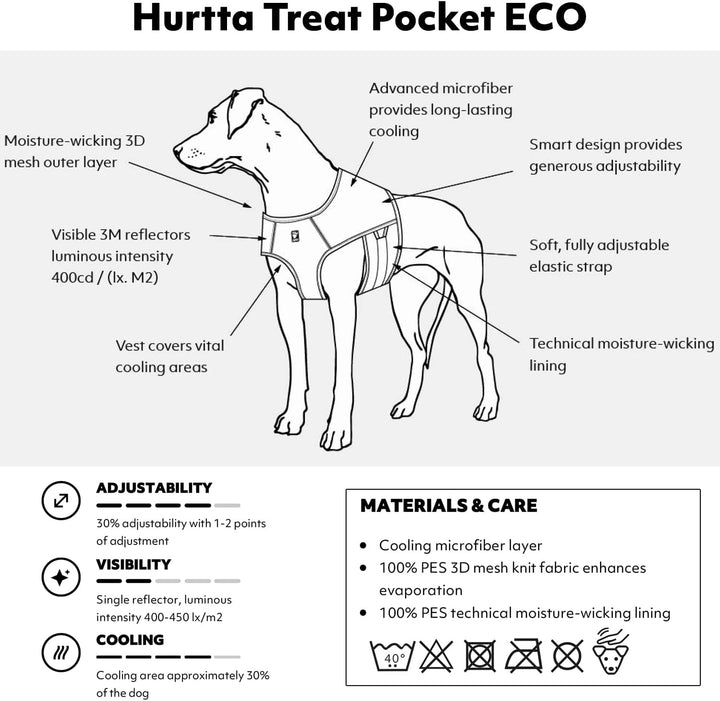 Hurtta Kühlweste für Hunde, Kühljacke Hund, Gelb, 85-95 Kurkuma 85-95, Kurkuma 85-95