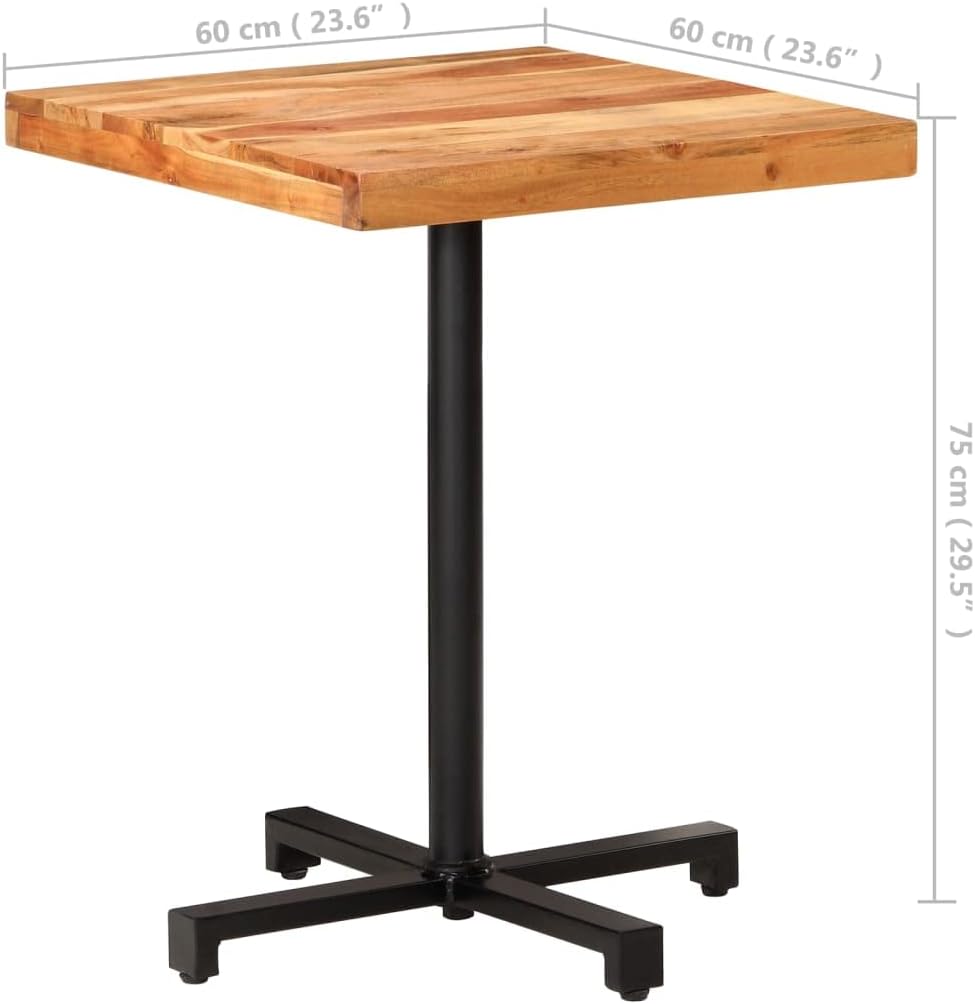 vidaXL Akazienholz Massiv Bistrotisch Esstisch Stehtisch Bartisch Tisch Esszimmertisch Küchentisch T