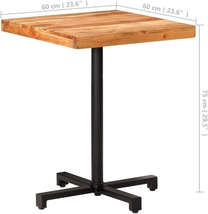 vidaXL Akazienholz Massiv Bistrotisch Esstisch Stehtisch Bartisch Tisch Esszimmertisch Küchentisch T
