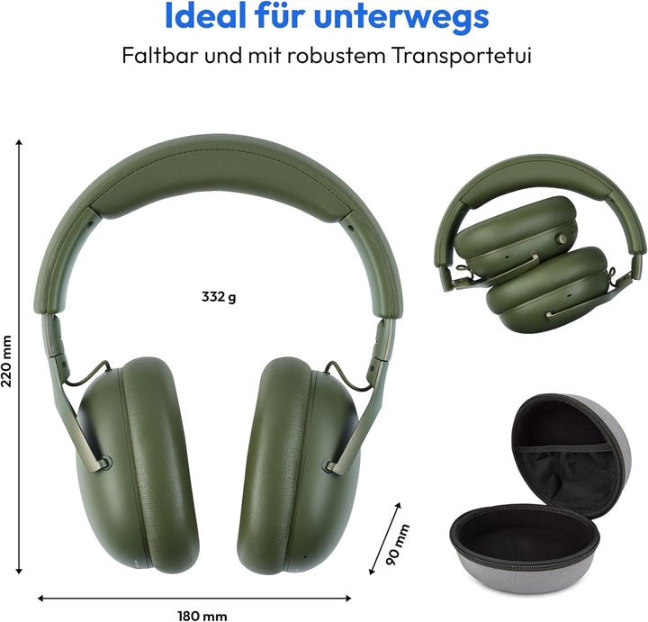 MEDION Over Ear Kopfhörer HX-1 Pure (kabellos, Bluetooth 5.4, Wireless, Passive Noise Isolation, 3+1