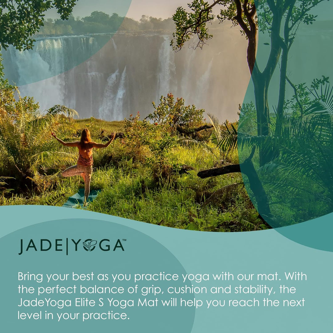 JadeYoga Elite S 180,3 cm Zoll Yoga Matte waldgrün / schwarz, waldgrün / schwarz