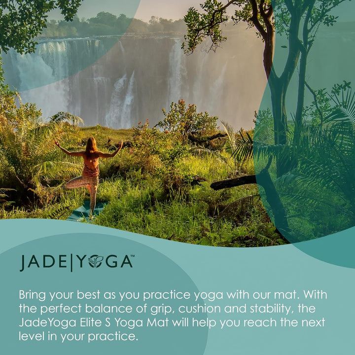 JadeYoga Elite S 180,3 cm Zoll Yoga Matte waldgrün / schwarz, waldgrün / schwarz