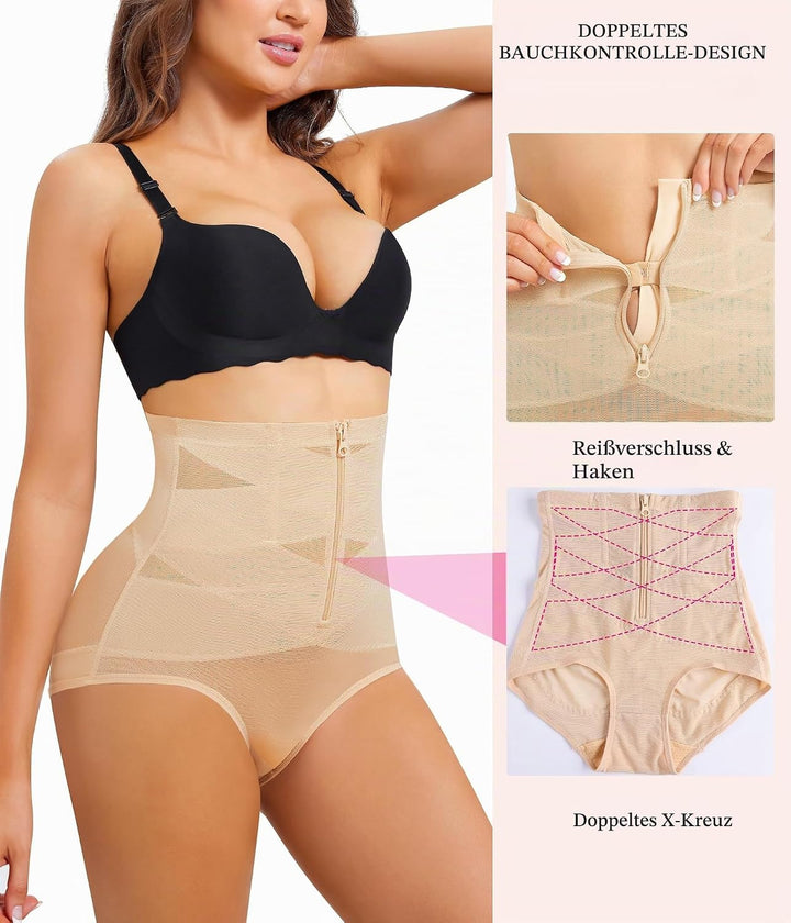 KUMAYES Damen Shapewear Bauchweg Unterhose Hoher Taille Nahtlose Miederhose Unterwäsche Bauchkontrol