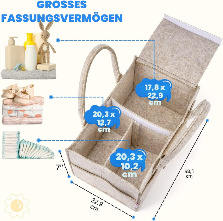 Maliton Baby-Windel-Organizer, Windelhalter, Organizer für Wickeltisch, Kinderzimmer-Aufbewahrungsko