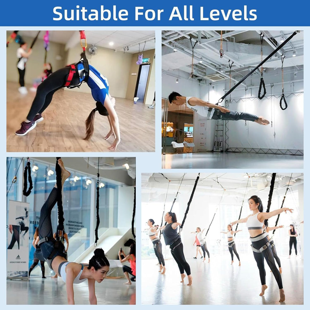 PRIOR FITNESS Bungee-Fitnessgeräte-Set, schweres Bungee-Widerstandsband, elastisches Tanz-Bungee-Sei