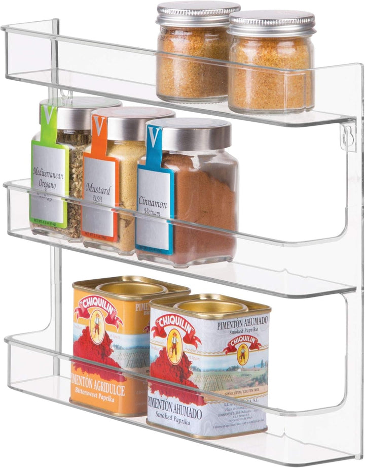 iDesign Clarity Nagellack-Wandregal, mit 3 Ablagen für Badezimmer, Schminkschrank, Schlafzimmer, tra