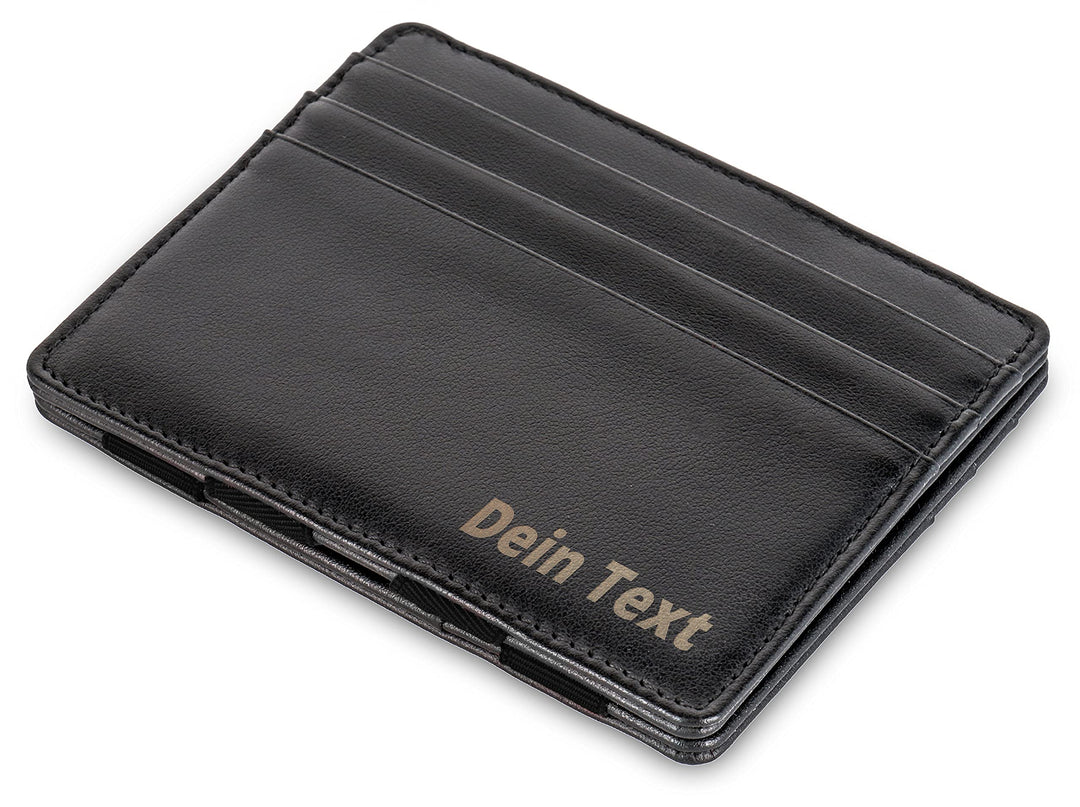 Jaimie Jacobs Flap Boy Slim mit Gravur - Das Original - Magic Wallet Magischer Geldbeutel Dünn Schma