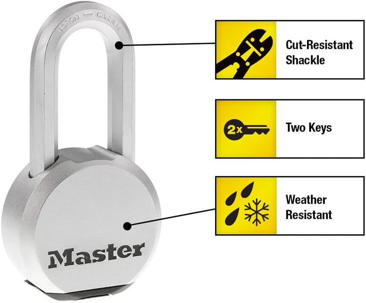 Master Lock M930XKADLH Magnum Vorhängeschloss aus massivem Stahl mit Schlüssel