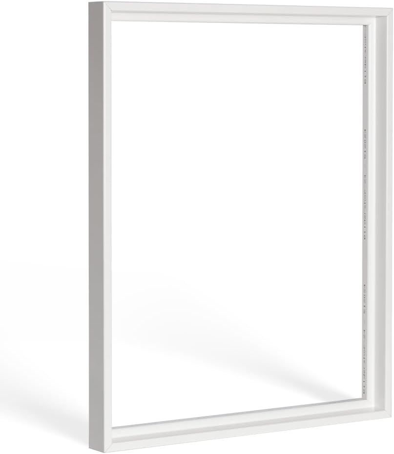 Bildershop-24 Schattenfugenrahmen Lemgo für Keilrahmenbilder und Leinwände 40x50cm Weiss Hochglanz,