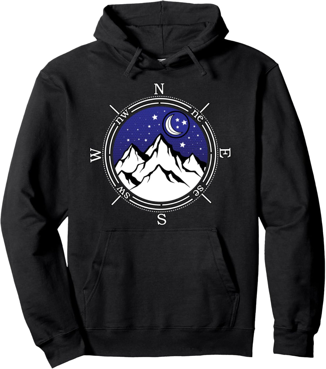 Kompass Bergsteigen Seefahren Segeln Wandern Abenteuer Pullover Hoodie