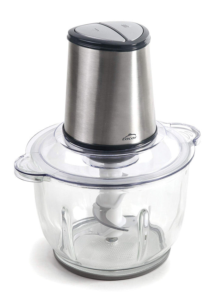 Lacor - 69073 - QUARTZ Elektro-Glashacker, 4 extrem widerstandsfähige Klingen, 2 Geschwindigkeiten,