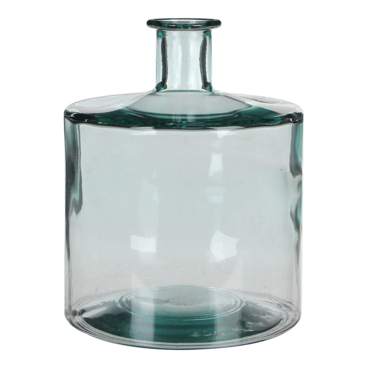 Mica Decorations Guan Glasflasche - H26 x Ø21 cm - Recyceltes Glas - Transparent H. 26 cm D. 21 cm,