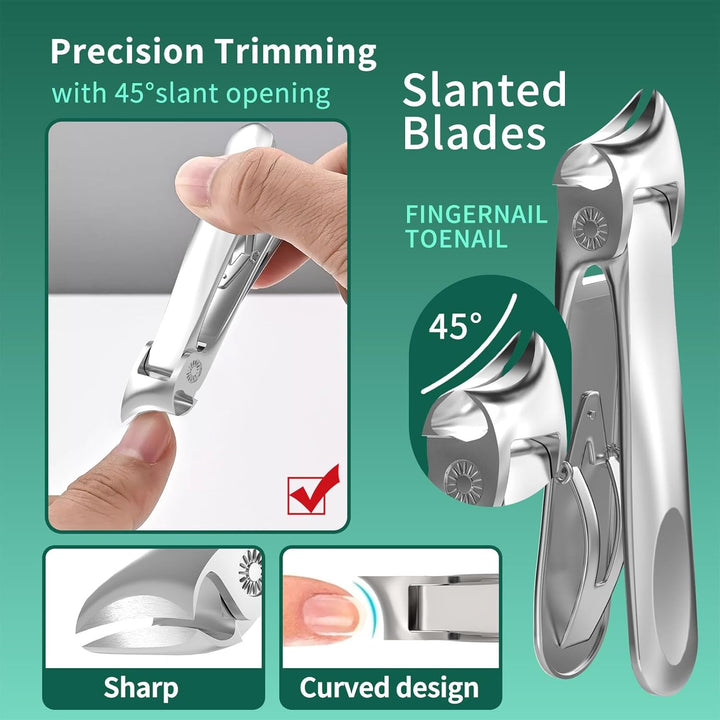 Glamne 5-in-1 Zehennagelknipser für Senioren mit dicken & eingewachsenen Nägeln - Professionelles Pe