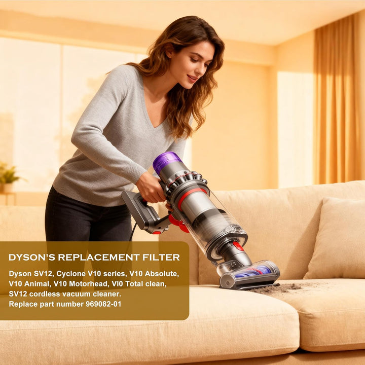 4er Pack Filter mit Reinigungsbürste, Geeignet für Dyson V10, Cyclone Series, Absolute, V10 Animal,