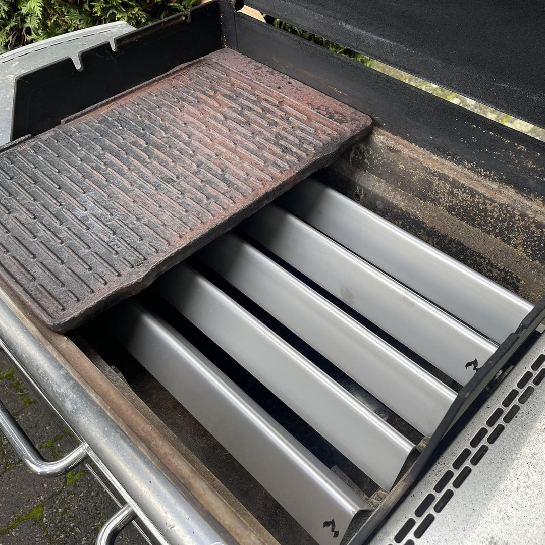 Grillrost.com Das Original Edelstahl Aromaschienen für Weber Genesis I - 300er Baureihe bis 2010 - R