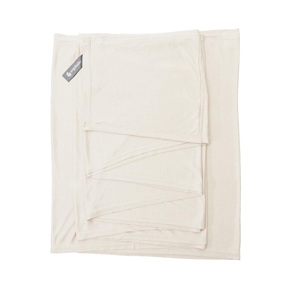 Ergobaby Babytragetuch für Neugeborene ab Geburt bis 11,3 kg, Aura Knit Tragetuch aus recycelten Sto