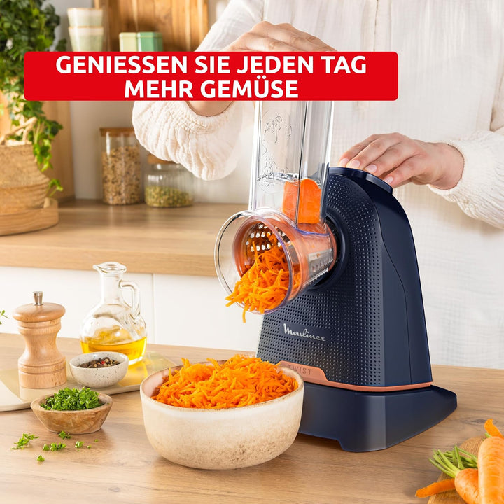 Moulinex Fresh Express Twist Multi-Zerkleinerer, 5 Funktionen, Schneiden, Zerkleinern, Reiben, Riffe