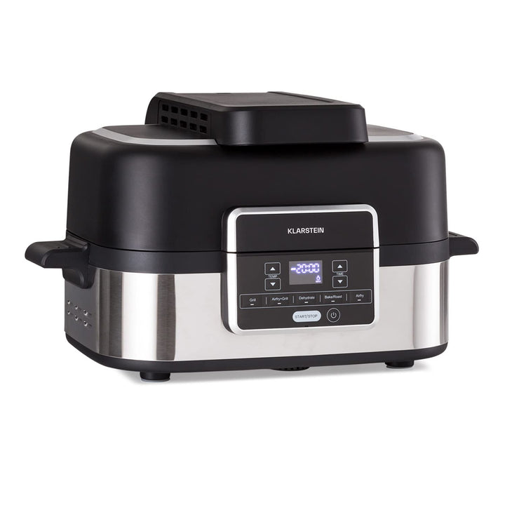 Klarstein 2-in-1 Heissluftfritteuse mit Grill, Airfryer mit Schnellaufheizung 1500W, XL Heissluftfri