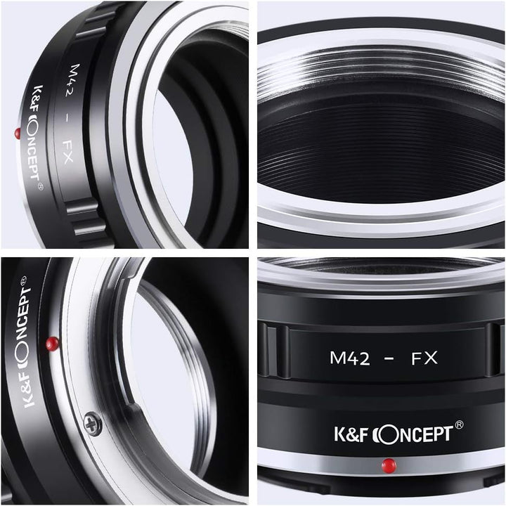 K&F Concept M42-FX II Kupfer-Bajonett Objektiv Adapterring,Objektivadapter,Adapter Fuji,Adapter Ring