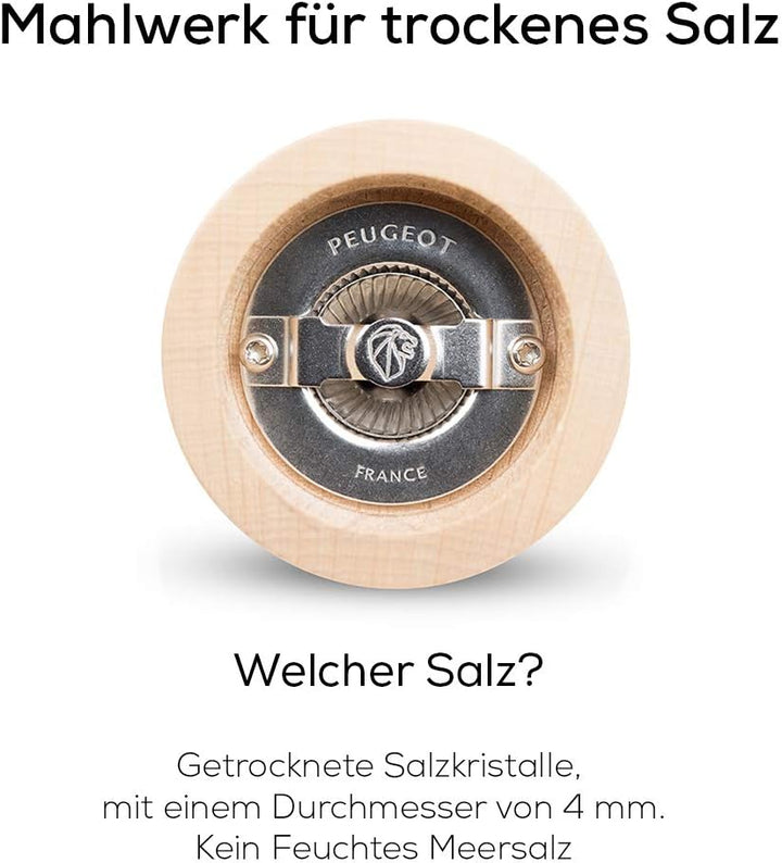 PEUGEOT - Salzmühle Paris u‘Select 27 cm - 6 voreingestellte Mahlgrade - Aus PEFC-zertifiziertem Hol