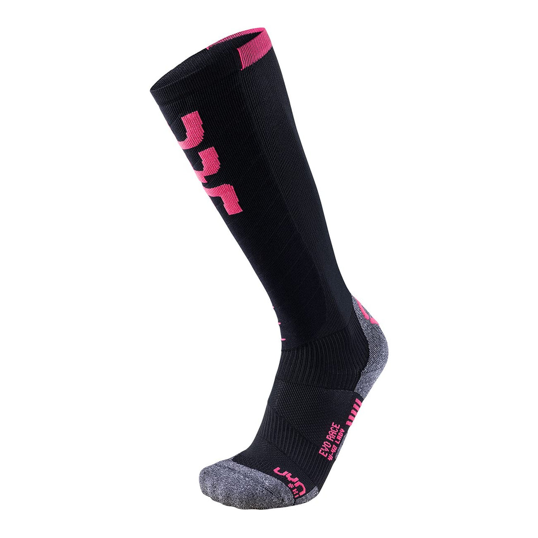 UYN Damen Ski Evo Race Lady Damen Socke 34 Black/Pink Paradise, 34 Black/Pink Paradise