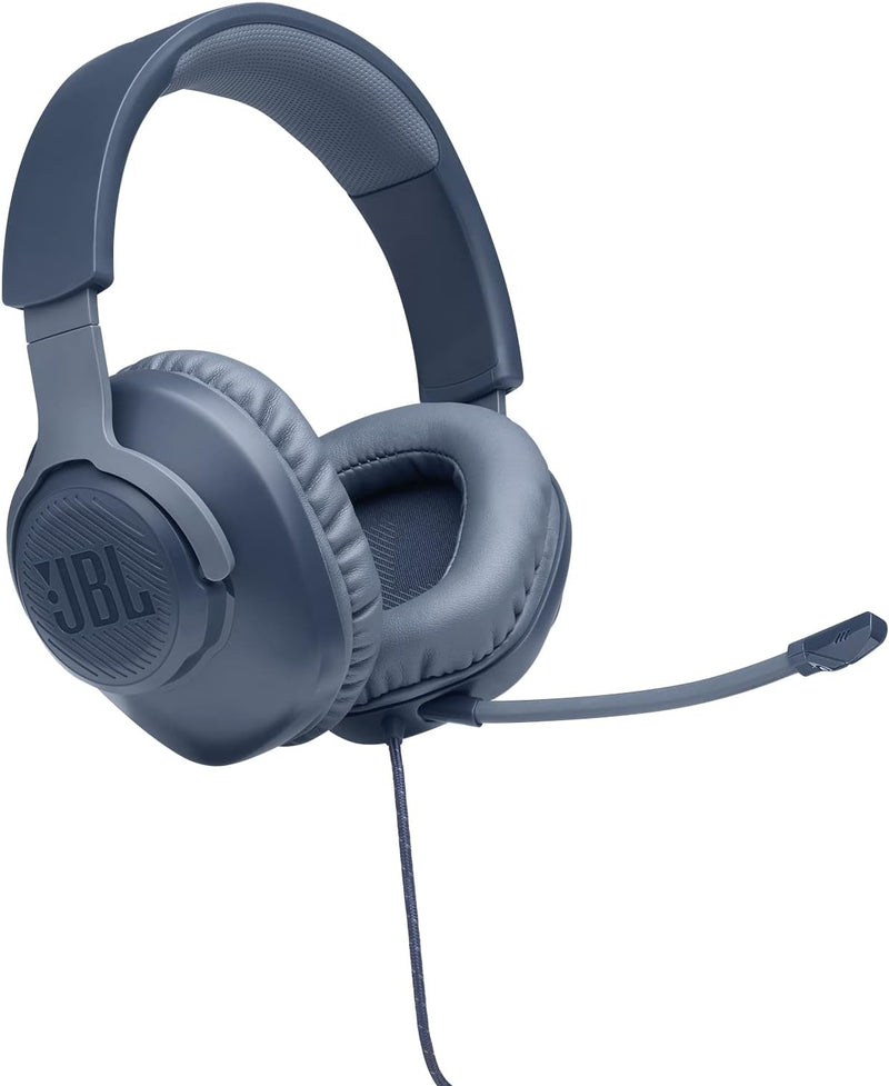 JBL Quantum 100 Over-Ear Gaming Headset – Wired 3,5 mm Klinke – Mit abnehmbarem Boom-Mikrofon – Komp