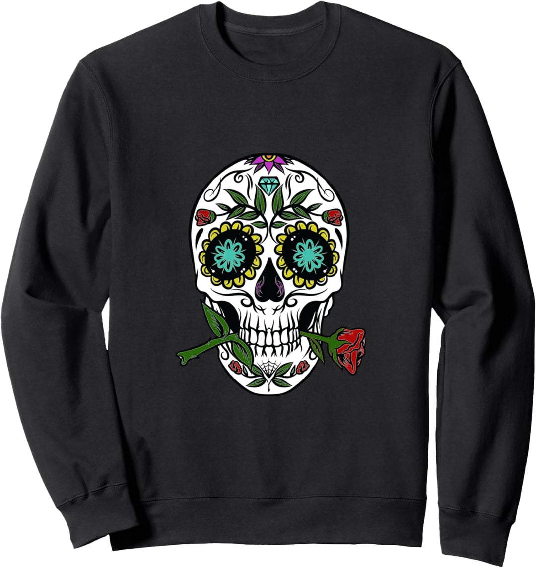Halloween Totenkopf Dia de los Muertos Tag der Toten Sweatshirt