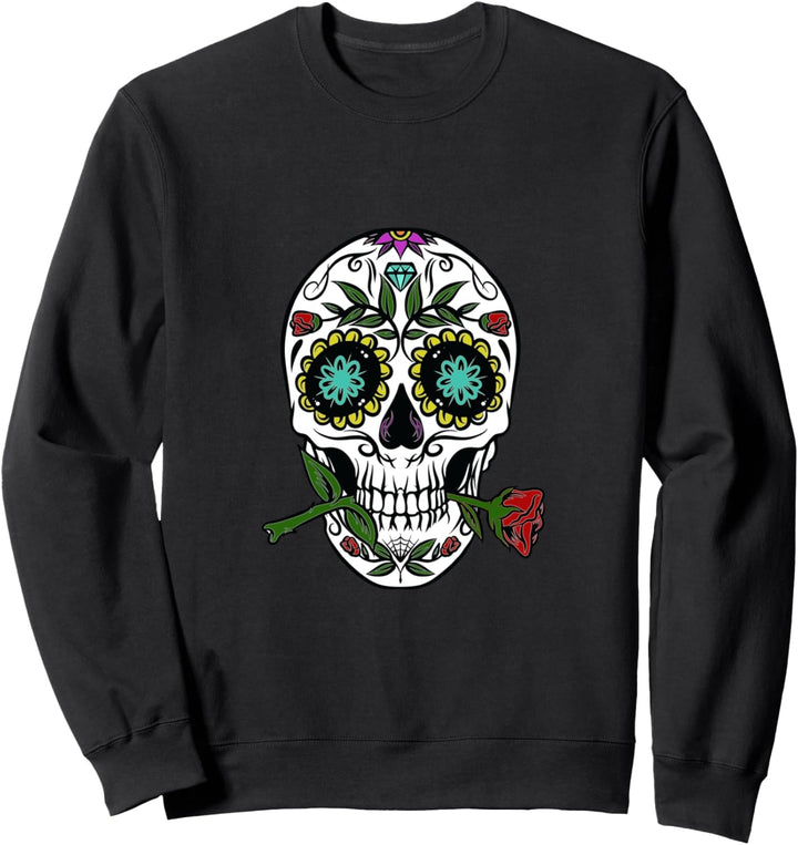 Halloween Totenkopf Dia de los Muertos Tag der Toten Sweatshirt