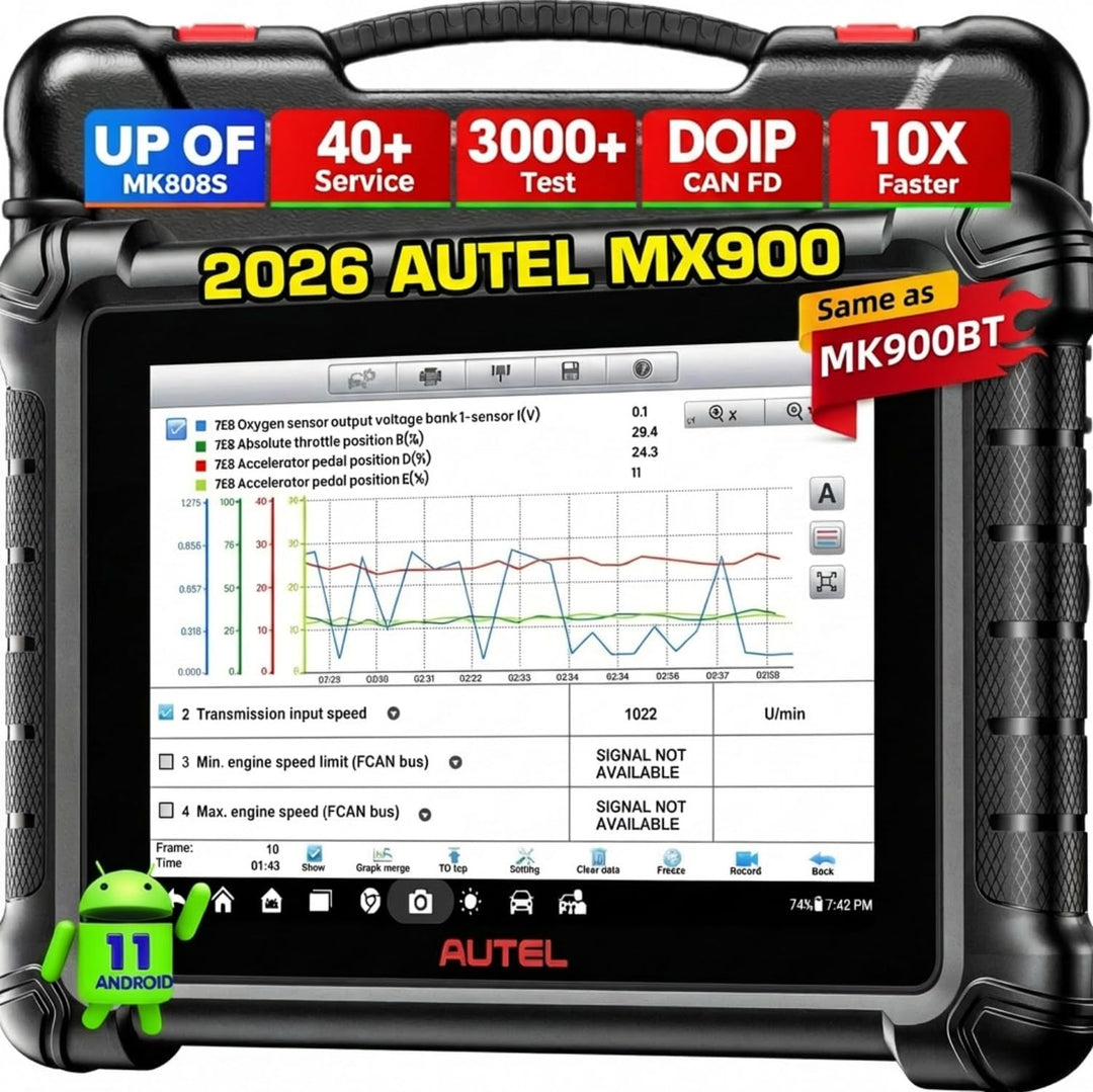 Autel MaxiCheck MX900 OBD2 Diagnosegerät Auto, 2025 Funktion wie MK900 MK900BT, Upgrade MaxiCOM MK80