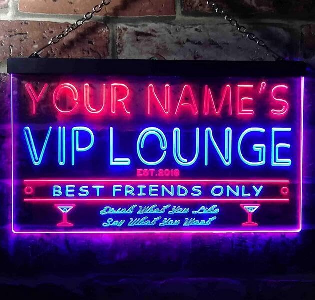 Personalized Your Name Est Year Theme VIP Lounge Bar Club Pub Dual Color LED Barlicht Neonlicht Lich